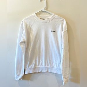 Women’s white crew neck size S